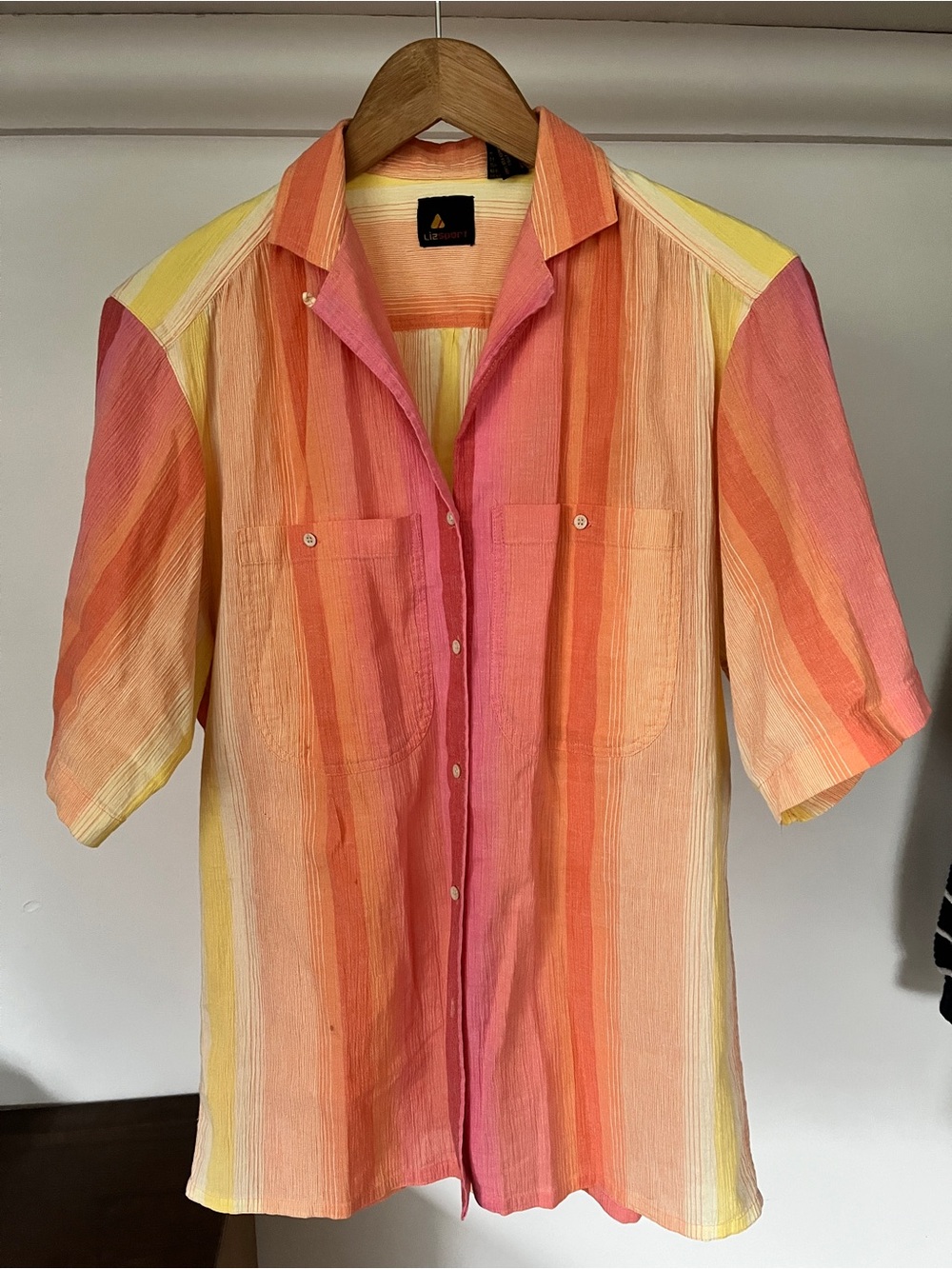 Vintage LizSport button up cotton shirt